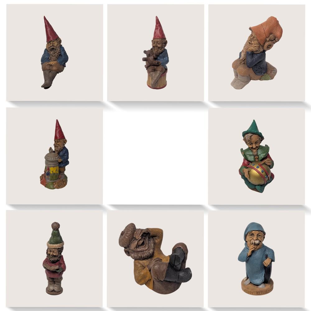Lot of 8 Vintage Tom Clark Gnome Figurines